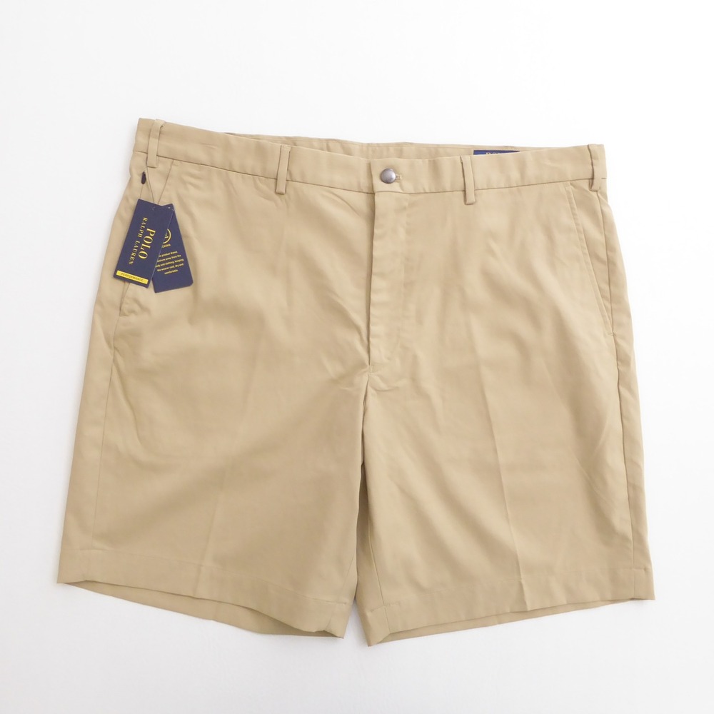 Polo Ralph Lauren Mens Performance Golf Shorts Tan Wicking Chino 40